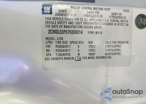 2007 Chevrolet Equinox Lt из США, поврежденный, VIN 2CNDL63F676039314